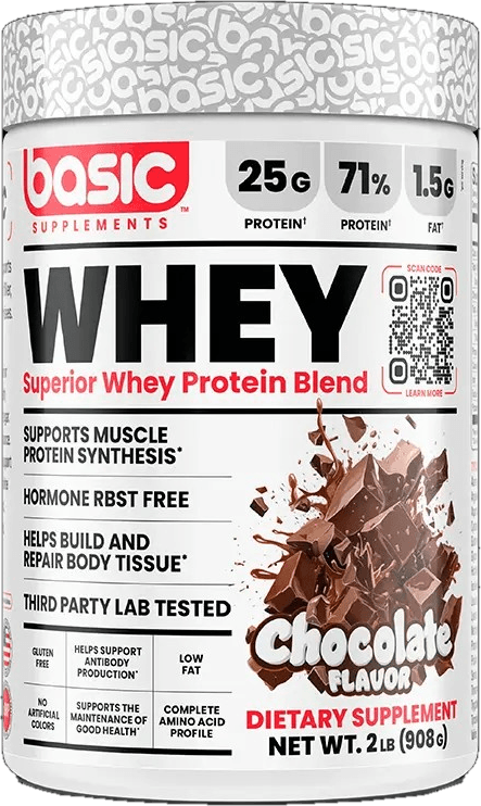 WHEY PROTEIN BASIC CHOCOLATE, 2 libras
