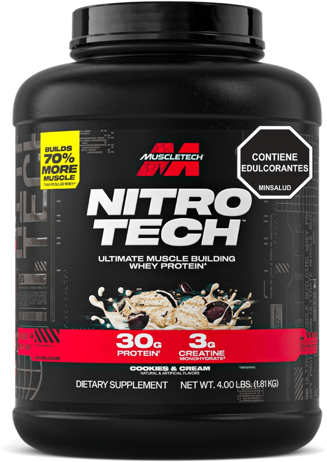 NITRO TECH COOKIES & CREAM, 4 libras