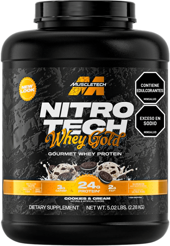NITRO TECH WHEY GOLD COOKIES & CREAM, 5 libras