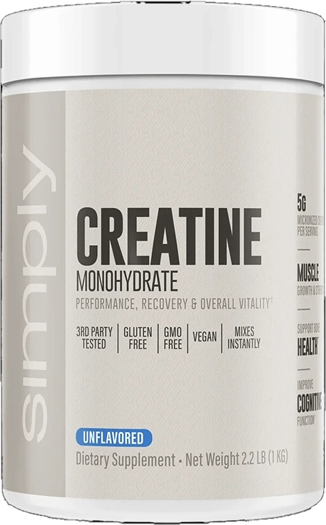 CREATINA MONOHIDRATADA SIMPLY SIN SABOR, 200 servicios