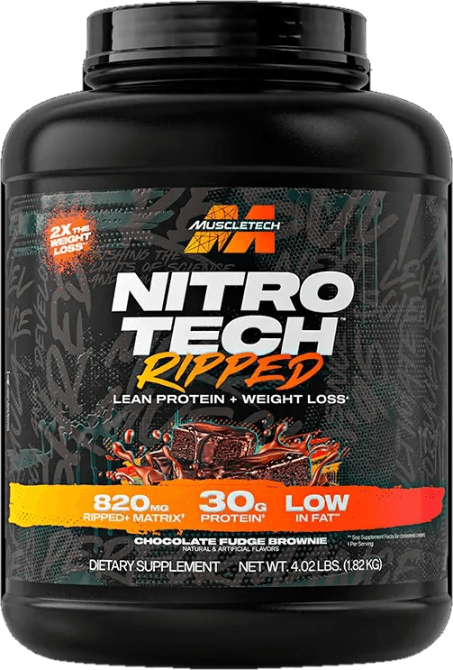 NITRO TECH RIPPED CHOCOLATE FUDGE BROWNIE, 4 libras